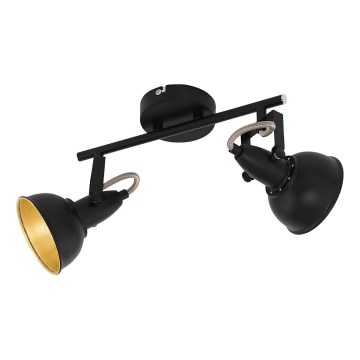 Eglo 75512 - THORNTON spotlight 2xE14/28W/230V black/gold