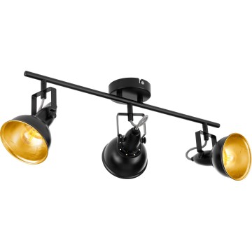 Eglo 75513 - THORNTON Spotlight 3xE14/28W/230V black/gold