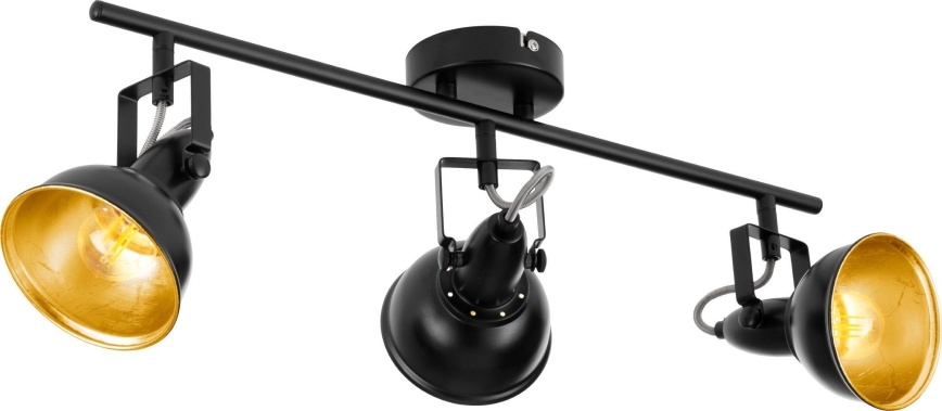 Eglo 75513 - THORNTON Spotlight 3xE14/28W/230V black/gold