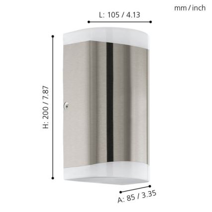 Eglo - LED Outdoor wall light 2xGU10/4,6W/230V IP44