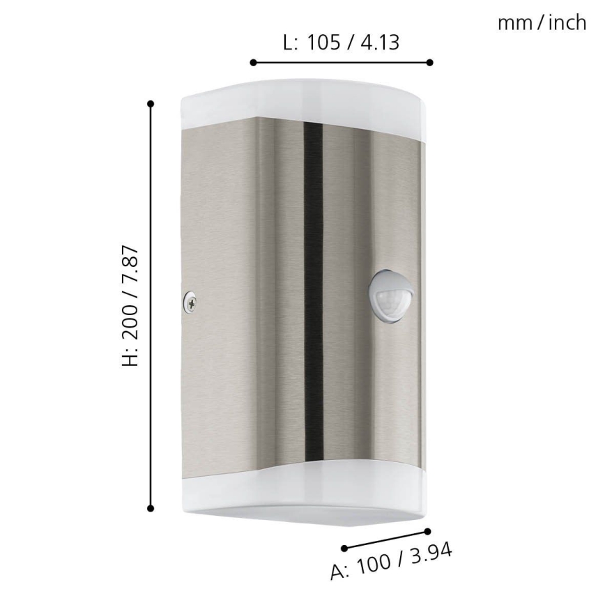 Eglo - LED Outdoor wall light with a sensor 2xGU10/4,6W/230V IP44