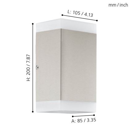 Eglo - LED Outdoor wall light 2xGU10/4,6W/230V IP44