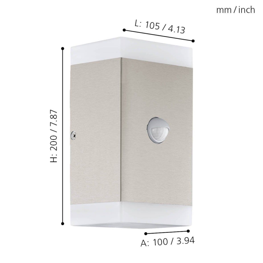 Eglo - LED Outdoor wall light with a sensor 2xGU10/4,6W/230V IP44
