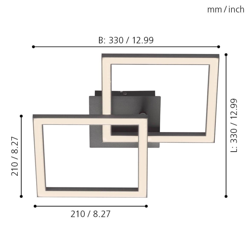 Eglo 75569 - LED Ceiling light PALMAVES LED/20,5W/230V