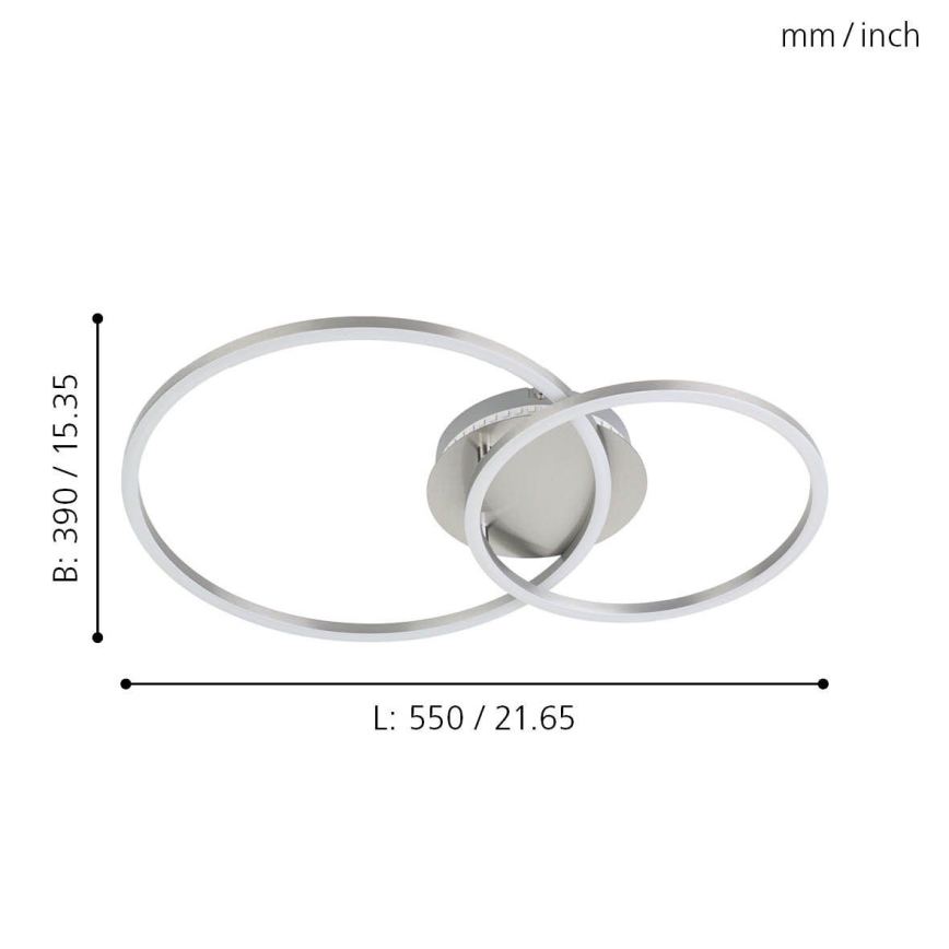 Eglo - LED RGB Dimmable surface-mounted chandelier LED/21,5W/230V 3000-6500K + remote control