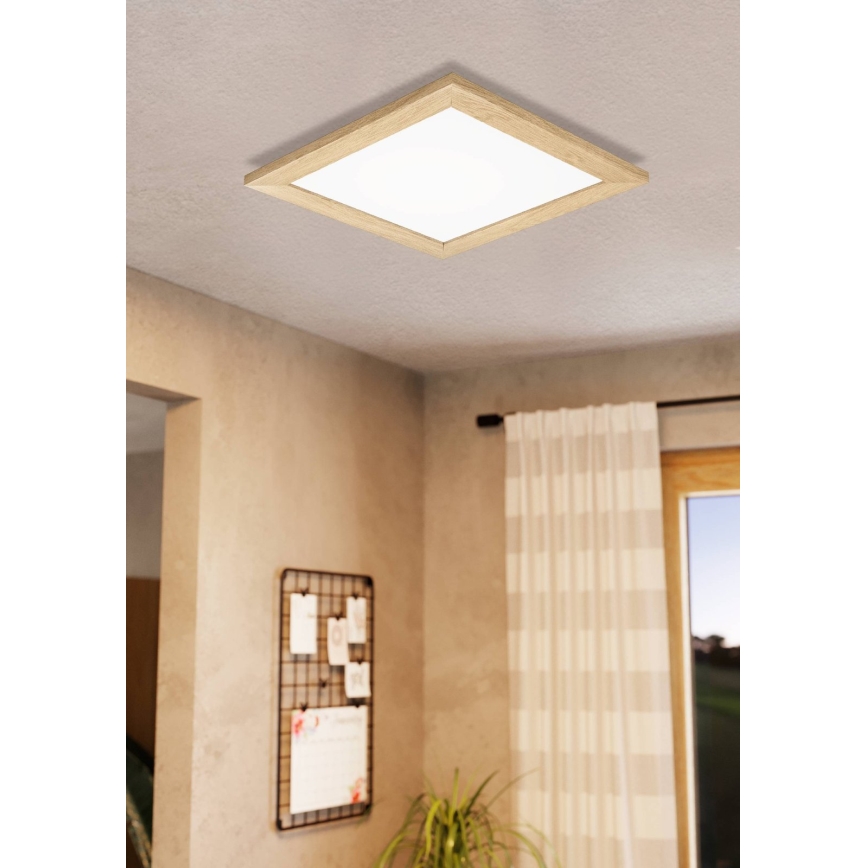 Eglo 75643 - LED Ceiling light CALEMAR LED/19W/230V 4000K 43,7x 43,7 cm brown