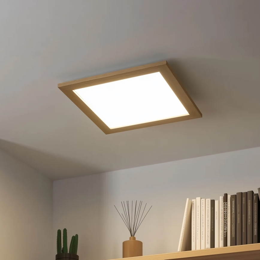 Eglo 75643 - LED Ceiling light CALEMAR LED/19W/230V 4000K 43,7x 43,7 cm oak