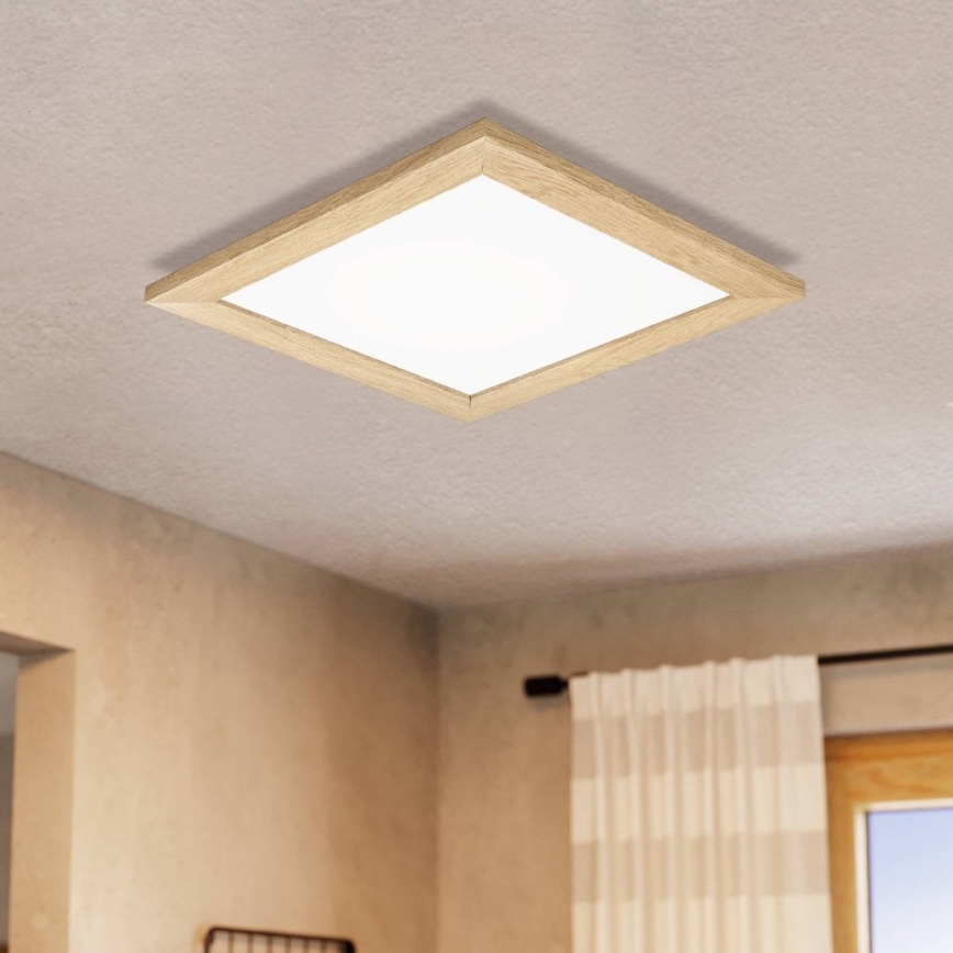 Eglo 75643 - LED Ceiling light CALEMAR LED/19W/230V 4000K 43,7x 43,7 cm brown