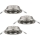 Eglo 75675 - SET 3x Bathroom recessed light AGULO 1xGU10/35W/230V IP23 matte chrome