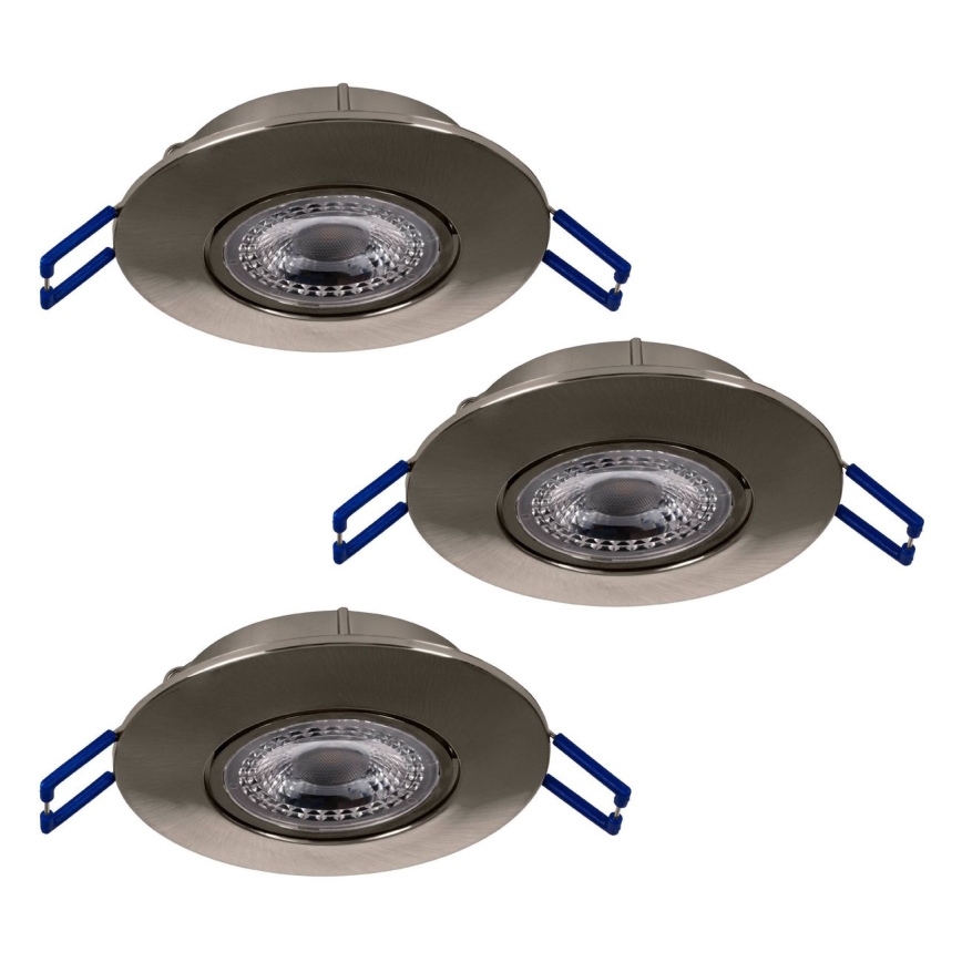 Eglo 75765 - SET 3x LED Recessed light ZUJAR LED/3,4W/230V matte chrome