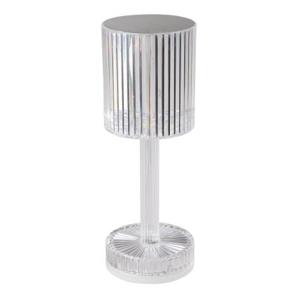 Eglo - RGB LED Dimmable Rechargeable Table Lamp, 800 mAh, Clear