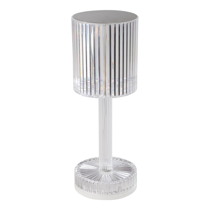 Eglo - RGB LED Dimmable Rechargeable Table Lamp, 800 mAh, Clear