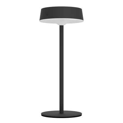 Eglo - Dimmable LED Solar Rechargeable Touch Table Lamp LED/3W/5V 3000-6000K 1800 mAh IP44 Black