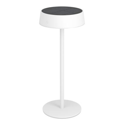 Eglo - Dimmable LED Solar Rechargeable Touch Table Lamp, 3W/5V, 3000-6000K, 1800 mAh, IP44, White