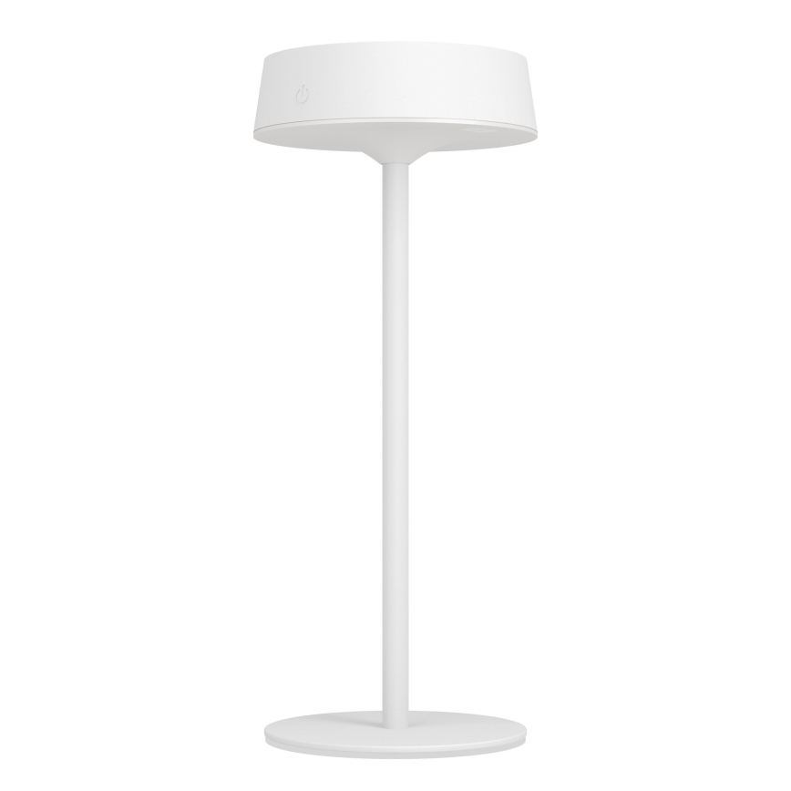 Eglo - Dimmable LED Solar Rechargeable Touch Table Lamp, 3W/5V, 3000-6000K, 1800 mAh, IP44, White