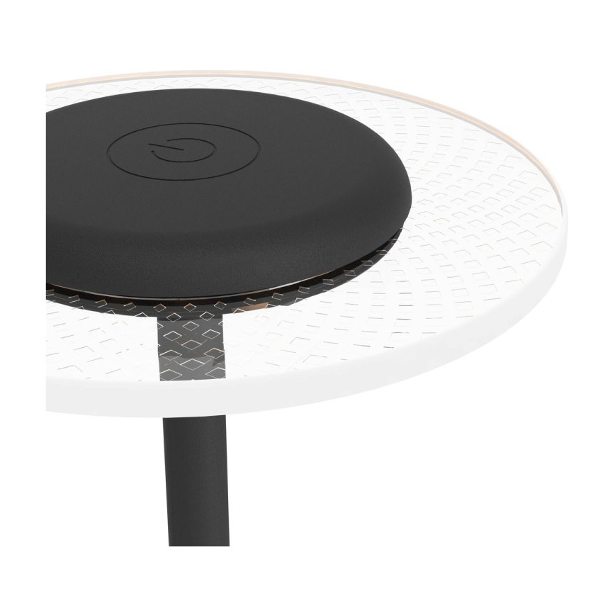 Eglo - RGBW LED Dimmable Rechargeable Touch Table Lamp, LED/5V, 2000 mAh, Black