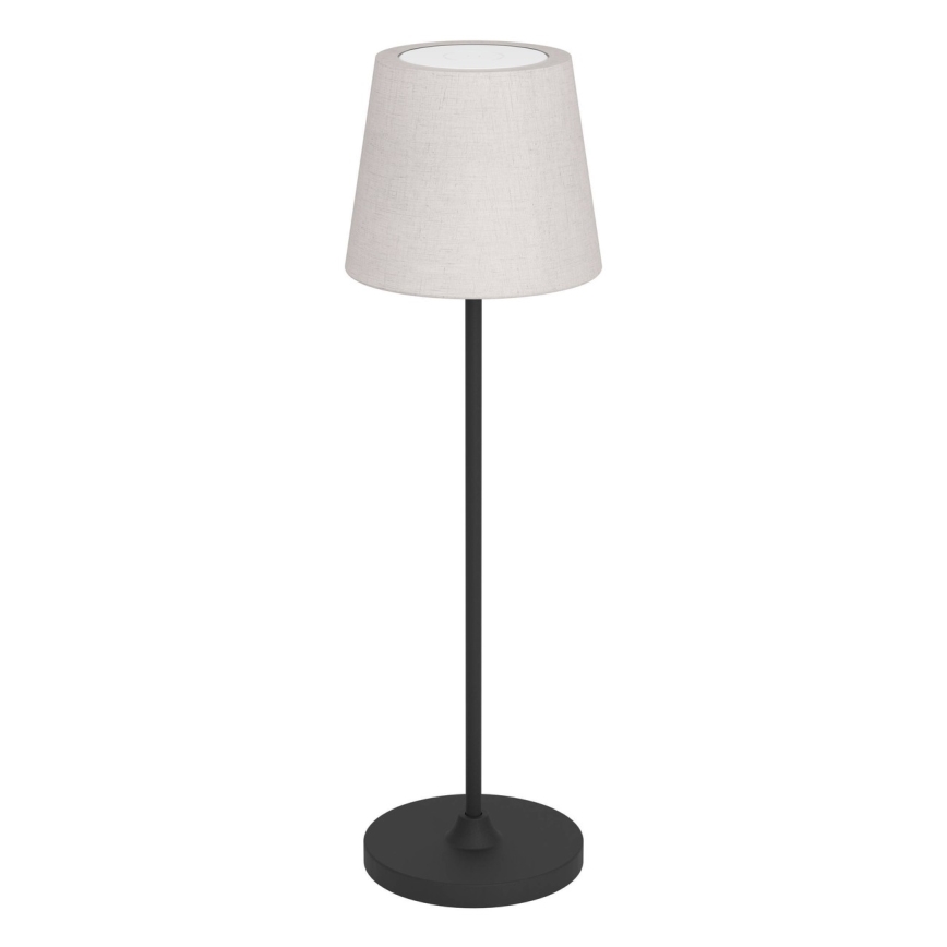 Eglo - Dimmable LED Touch Rechargeable Table Lamp LED/3.8W/5V 2400/3000/4000K 2000 mAh black/cream