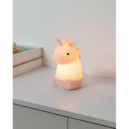 Eglo - LED RGBW Rechargeable Touch-Activated Children's Night Light LED/5W/5V 1200 mAh Unicorn