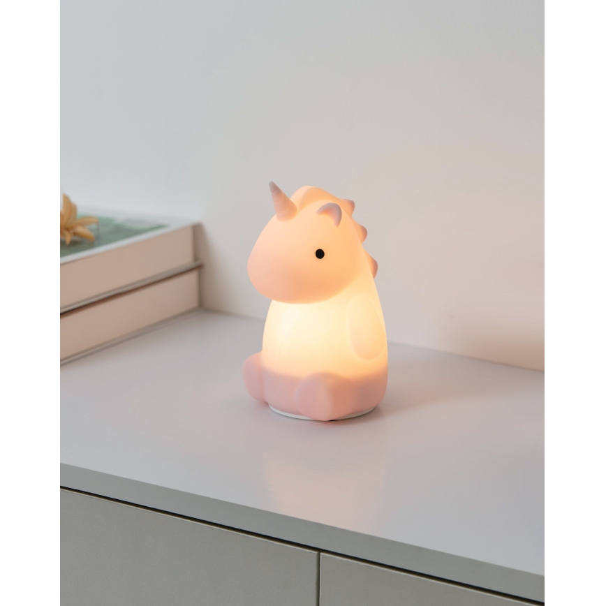 Eglo - LED RGBW Rechargeable Touch-Activated Children's Night Light LED/5W/5V 1200 mAh Unicorn