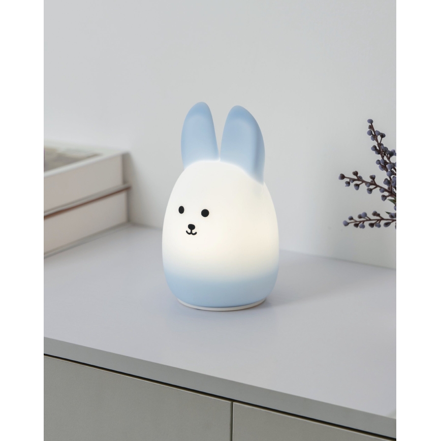 Eglo - LED RGBW Rechargeable Touch-Activated Children's Night Light LED/5W/5V 1200 mAh Rabbit