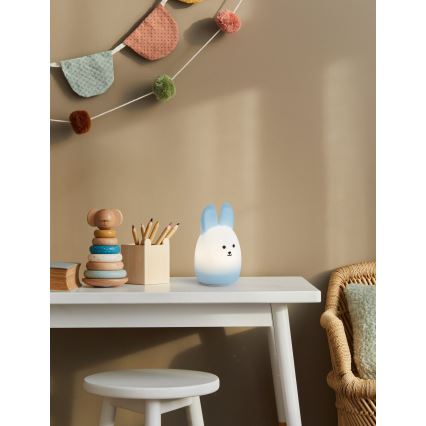 Eglo - LED RGBW Rechargeable Touch-Activated Children's Night Light LED/5W/5V 1200 mAh Rabbit