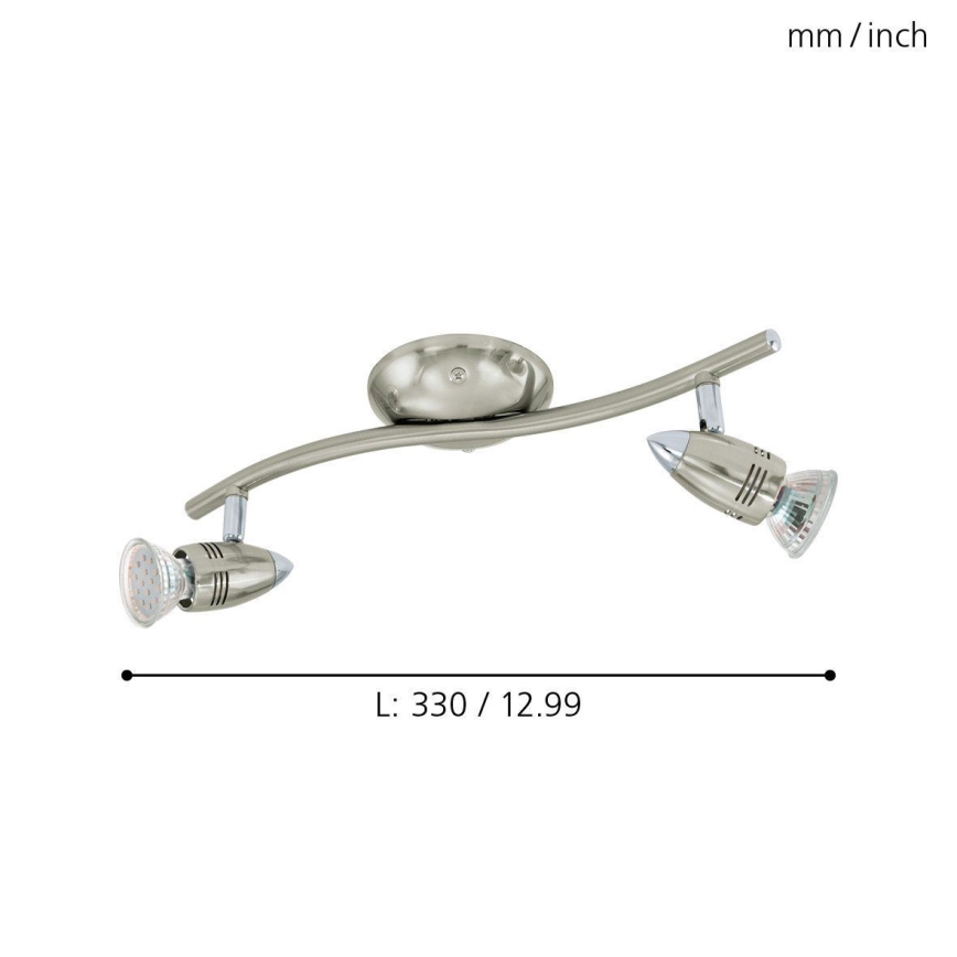 Eglo 78023 - LED Spotlight MAGNUM 2xGU10/3W/230V 3000K matte chrome