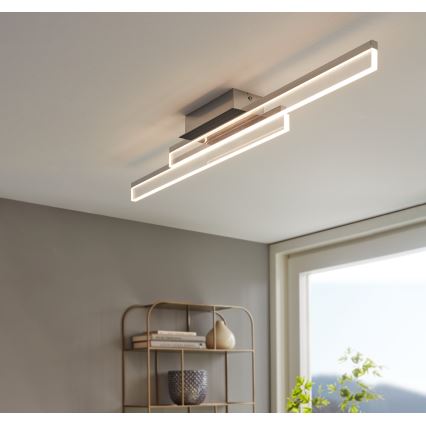 Eglo 780433 - LED Bathroom ceiling light YANGUAS 2xLED/11W/230V 3000K IP44 matte chrome