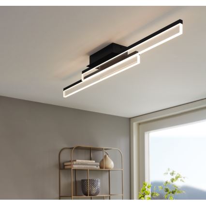 Eglo 780433 - YANGUAS LED bathroom ceiling light 2xLED/11W/230V 3000K IP44 black