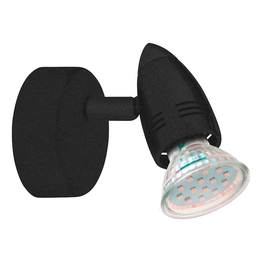 Eglo 780443 - LED Wall spotlight SABADELL 1xGU10/2,8W/230V 3000K black