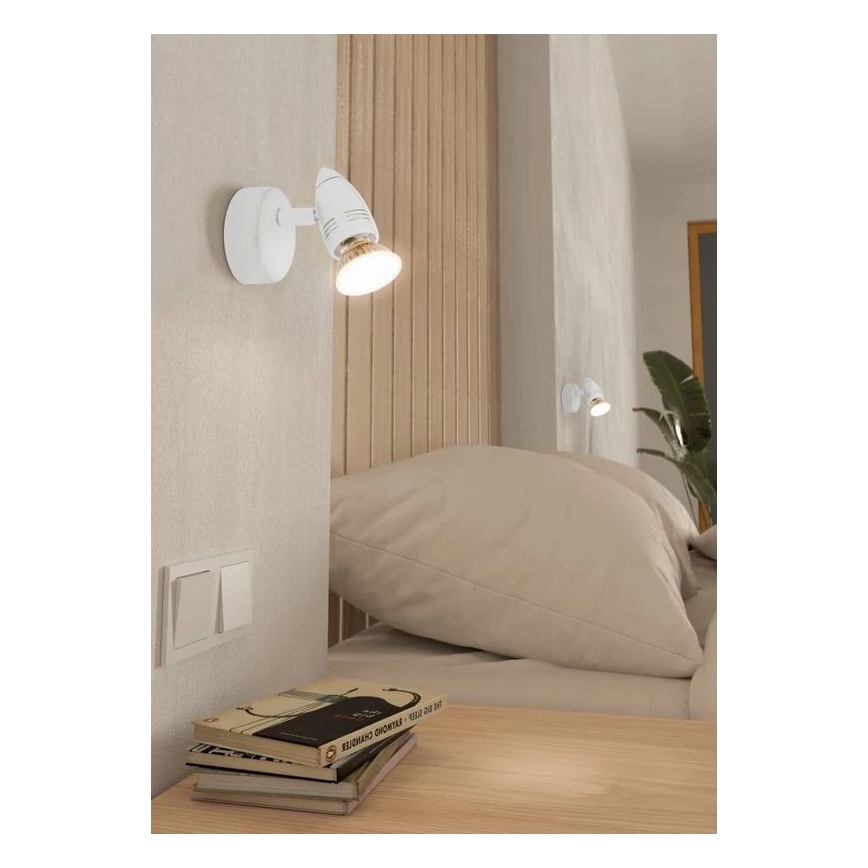 Eglo 780447 - LED Wall spotlight SABADELL 1xGU10/2,8W/230V 3000K white