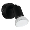Eglo 780457 - LED Wall spotlight ESCALERA 1xGU10/2,8W/230V 3000K black