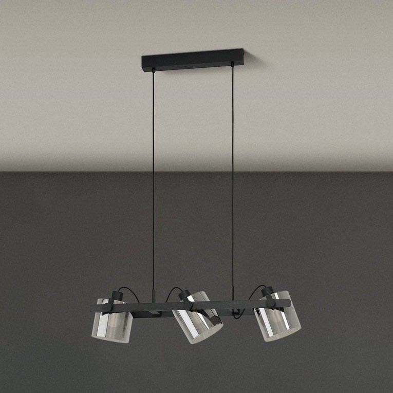 Eglo 780478 - Chandelier on a string CALERINO 3xE27/40W/230V black
