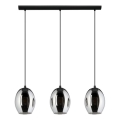 Eglo 780481 - Cable pendant light CADAQUES 3xE27/40W/230V black/smoked