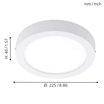 Eglo 78201 - LED Ceiling light FUEVA LED/16,5W/230V