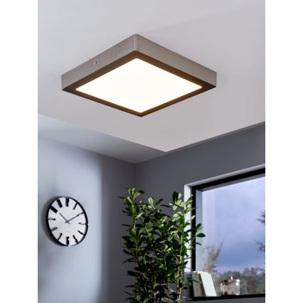 Eglo 78218 - LED Ceiling Light FUEVA LED/22W/230V 30x30 cm Matte Chrome