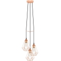 Eglo 78276 - BYRON cable pendant 3xE27/60W/230V copper