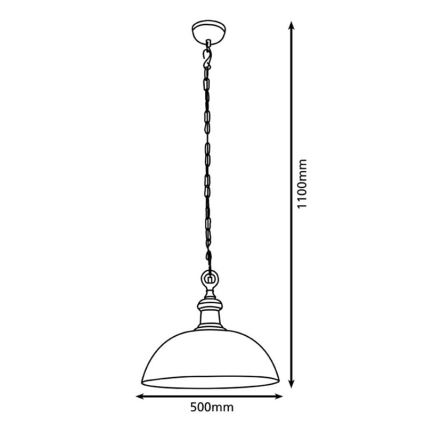 Eglo 78301 - Chandelier on a string EASINGTON 1xE27/60W/230V Ø 500 mm