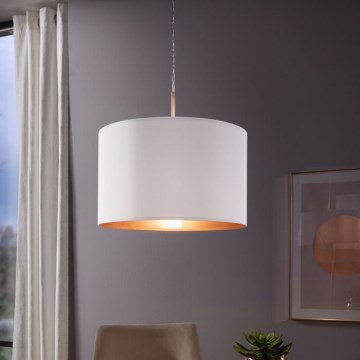 Eglo 78695 - Chandelier on a string PASTERI 1xE27/60W/230V white