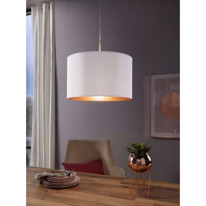 Eglo 78695 - Chandelier on a string PASTERI 1xE27/60W/230V white