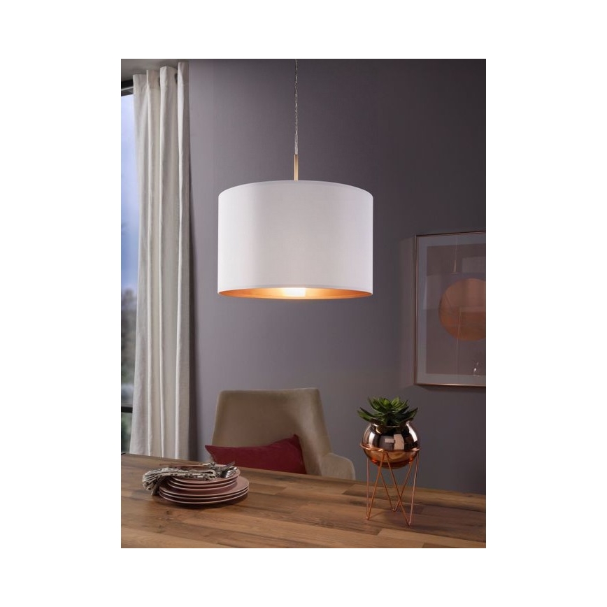 Eglo 78695 - Chandelier on a string PASTERI 1xE27/60W/230V white