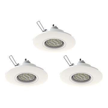 Eglo 78704 - SET 3x LED Recessed light PENETO 1xGU10/3,3W/230V white