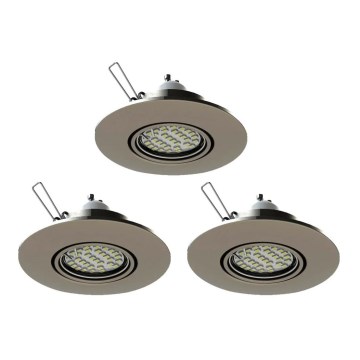 Eglo 78705 - SET 3x LED Recessed light PENETO 1xGU10/3,3W/230V matte chrome