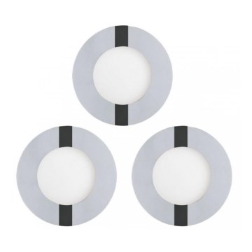 Eglo 78733 - SET 3x LED Bathroom recessed light FUEVA 1xLED/2,7W/230V IP44