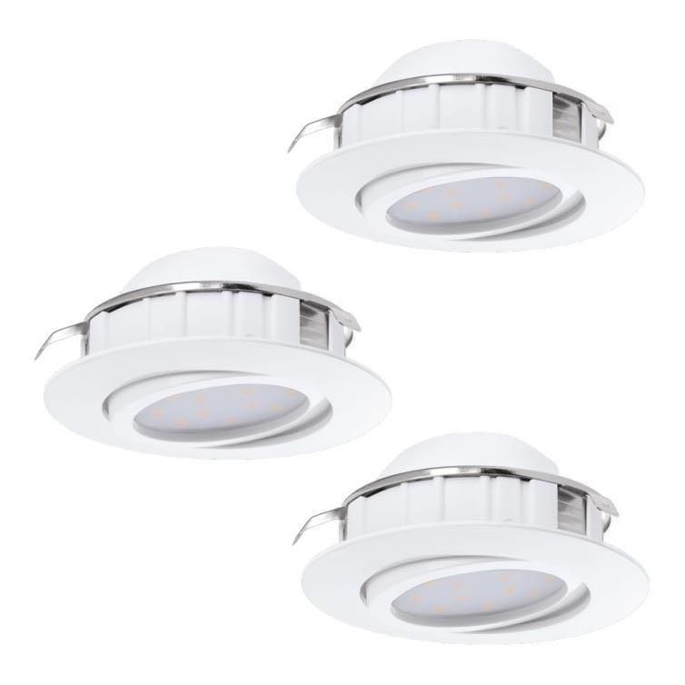 Eglo 78755 - SET 3x LED Recessed light PINEDA 1xLED/6W/230V 3000K white