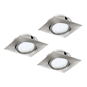 Eglo 78758 - SET 3x LED Recessed light PINEDA LED/6W/230V