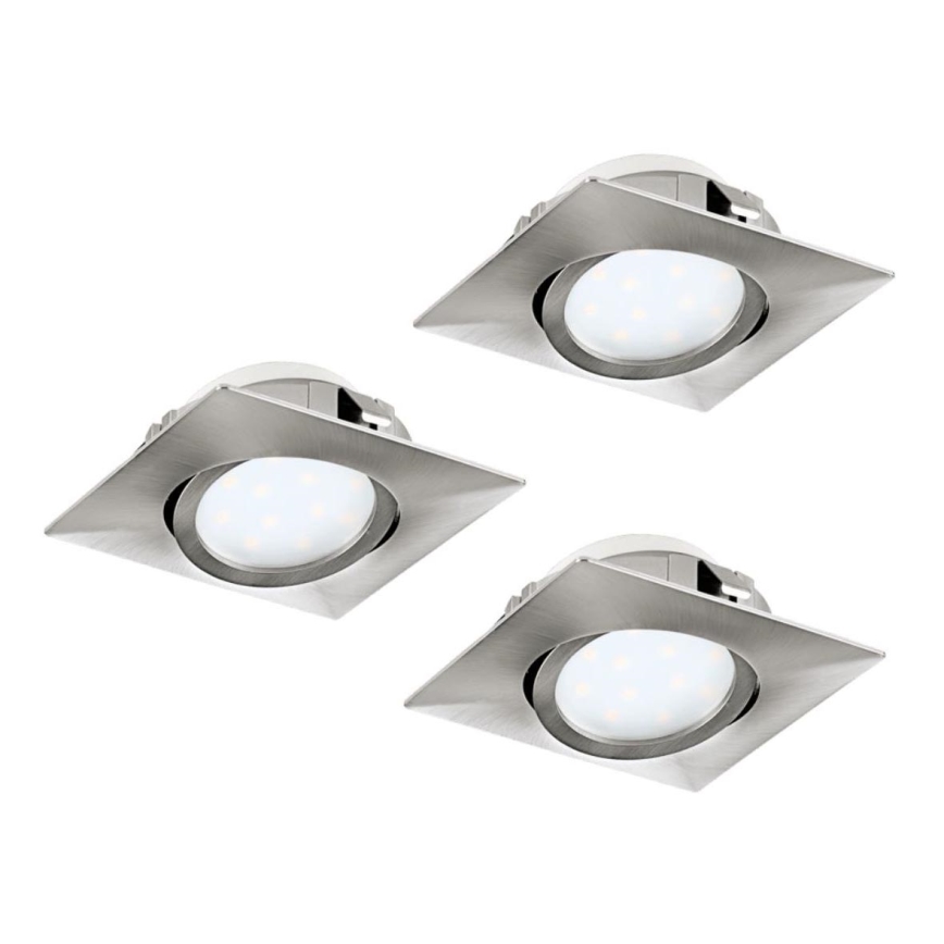 Eglo 78758 - SET 3x LED Recessed light PINEDA LED/6W/230V