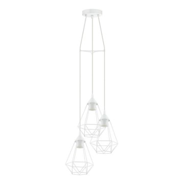 Eglo 79083 - BYRON Cable Pendant Light 3xE27/60W/230V White