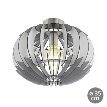 Eglo 79137 - Ceiling light OLMERO 1xE27/60W/230V šedo-white