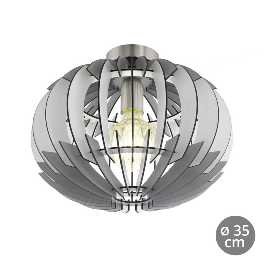 Eglo 79137 - Ceiling light OLMERO 1xE27/60W/230V šedo-white