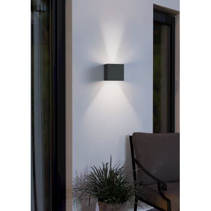 Eglo 79215 - LED Outdoor wall light CALPINO 2xLED/3,3W/230V 3000K IP54 black